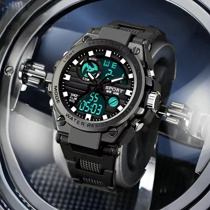 Electronic Watch For Men, Middle And High School Teenagers, Multi-Functional Sports Cross-Border Popular Men's Luminous Electronic Watch