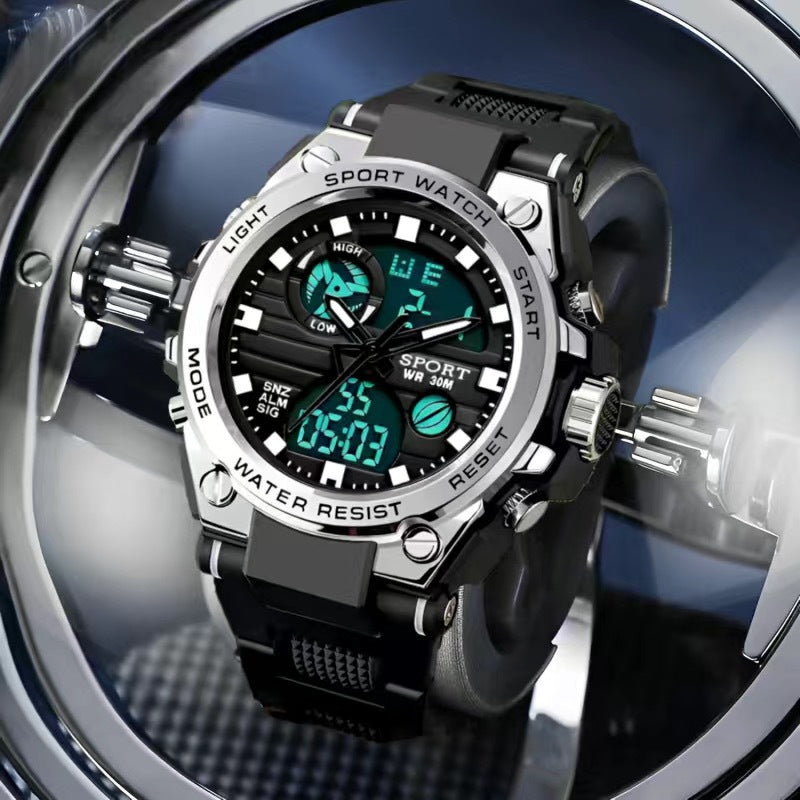 Electronic Watch For Men, Middle And High School Teenagers, Multi-Functional Sports Cross-Border Popular Men's Luminous Electronic Watch