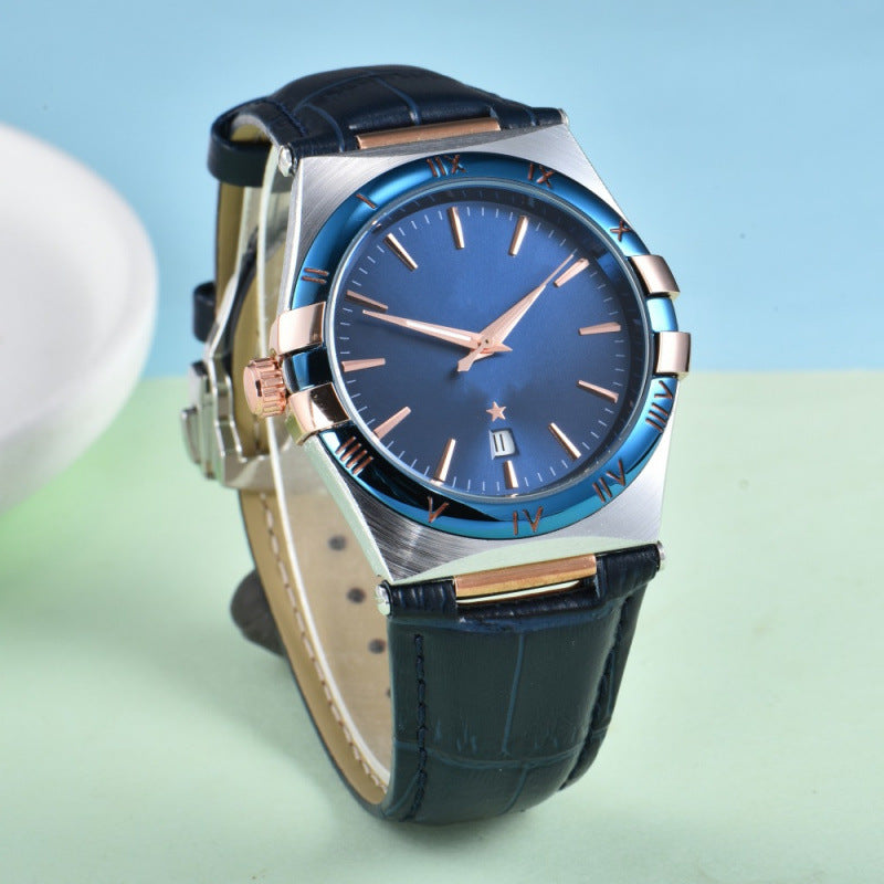 Simple Fashion Business Disc Ultra-Thin Luminous Waterproof Quartz Watch Men's Watch